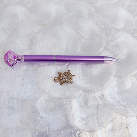 Napier Gold Tone Faux Pink Ruby Eye Mini Turtle Brooch 1 3/8” - Picture 9 of 12